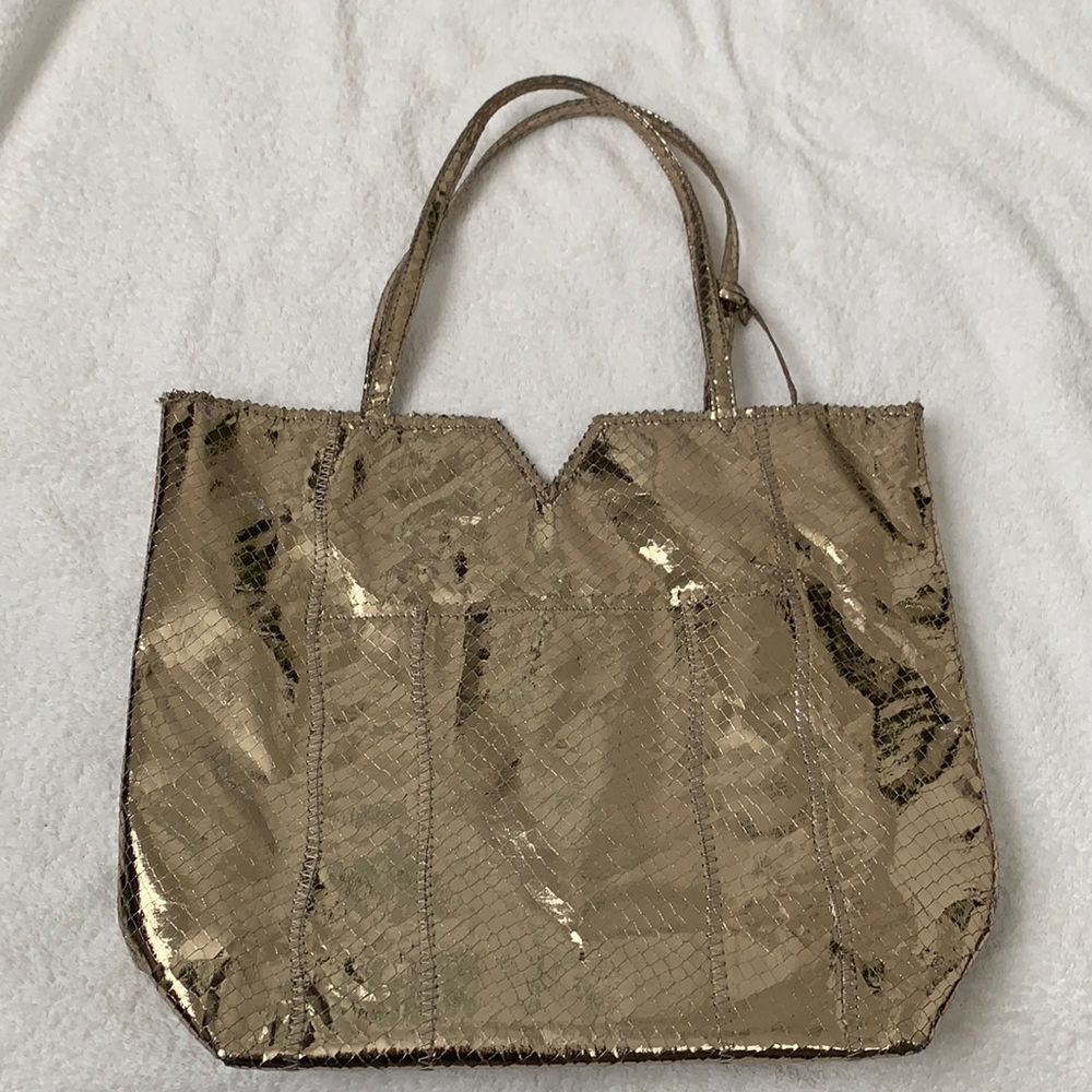 Sondra Roberts large metallic tote.